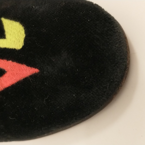 Black Velvet LOVE Flats Stubbs & Wootton Slipper Shoe Made in Spain Embroidered - Picture 9 of 11